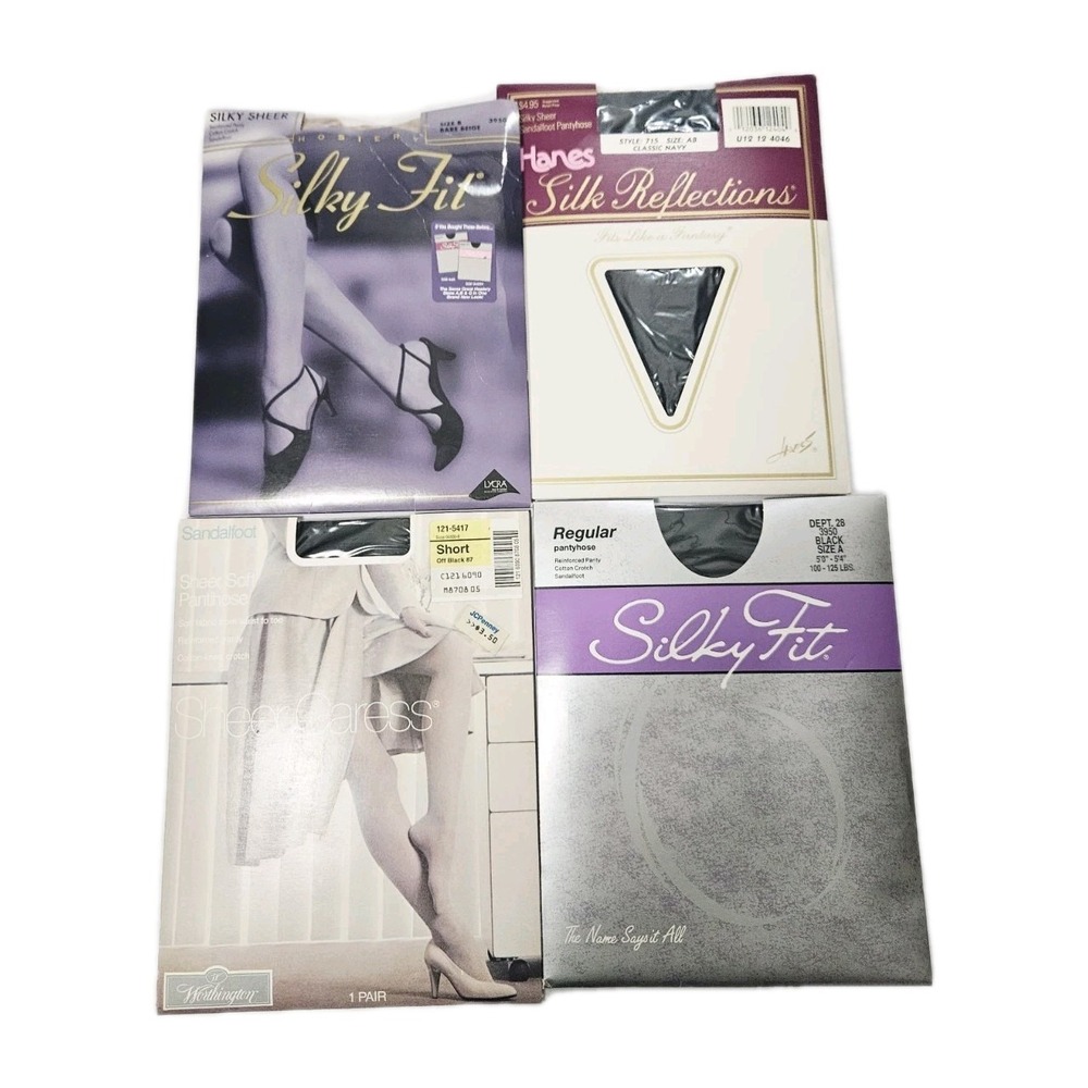 New Women's Silky Pantyhose Size AB Clear‎ Lot Of 4